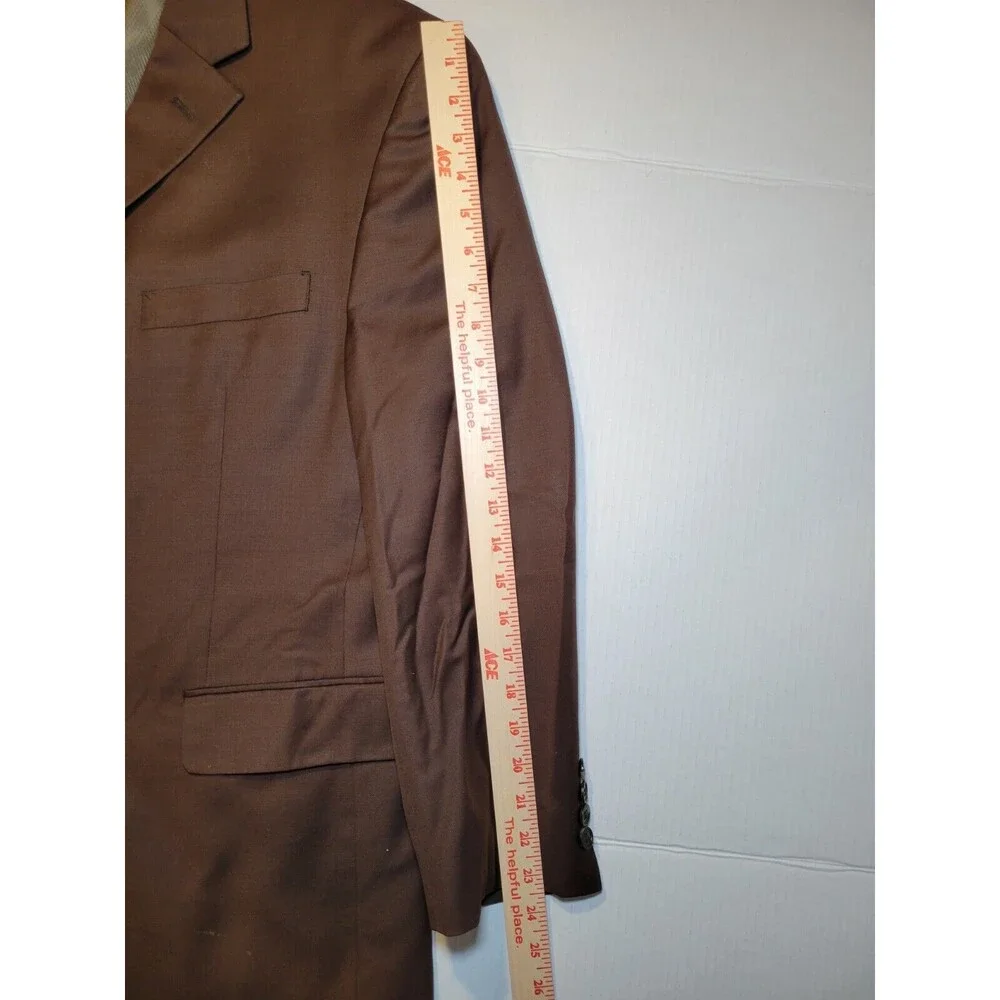 Giorgio Gosani Wool Cashmere Chocolate Brown Men's 42S Blazer Jacket Sport Coat‎